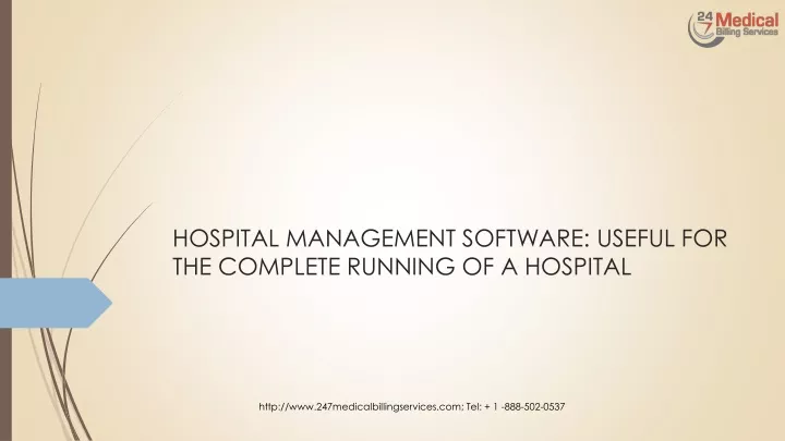 hospital management software useful for the complete running of a hospital