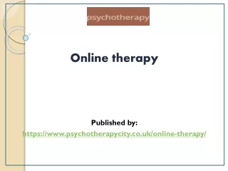 Online therapy