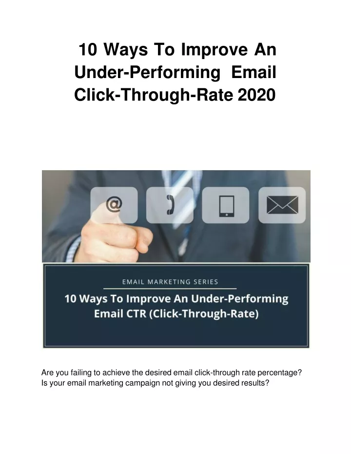 10 ways to improve an under performing email click through rate 2020