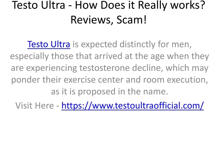 testo ultra how does it really works reviews scam