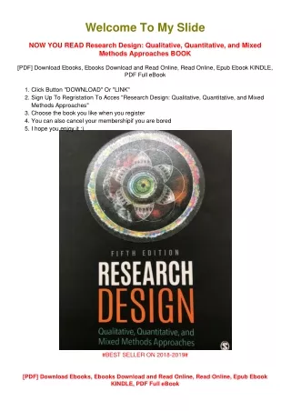 [PDF DOWNLOAD] Research Design: Qualitative, Quantitative, and Mixed Methods