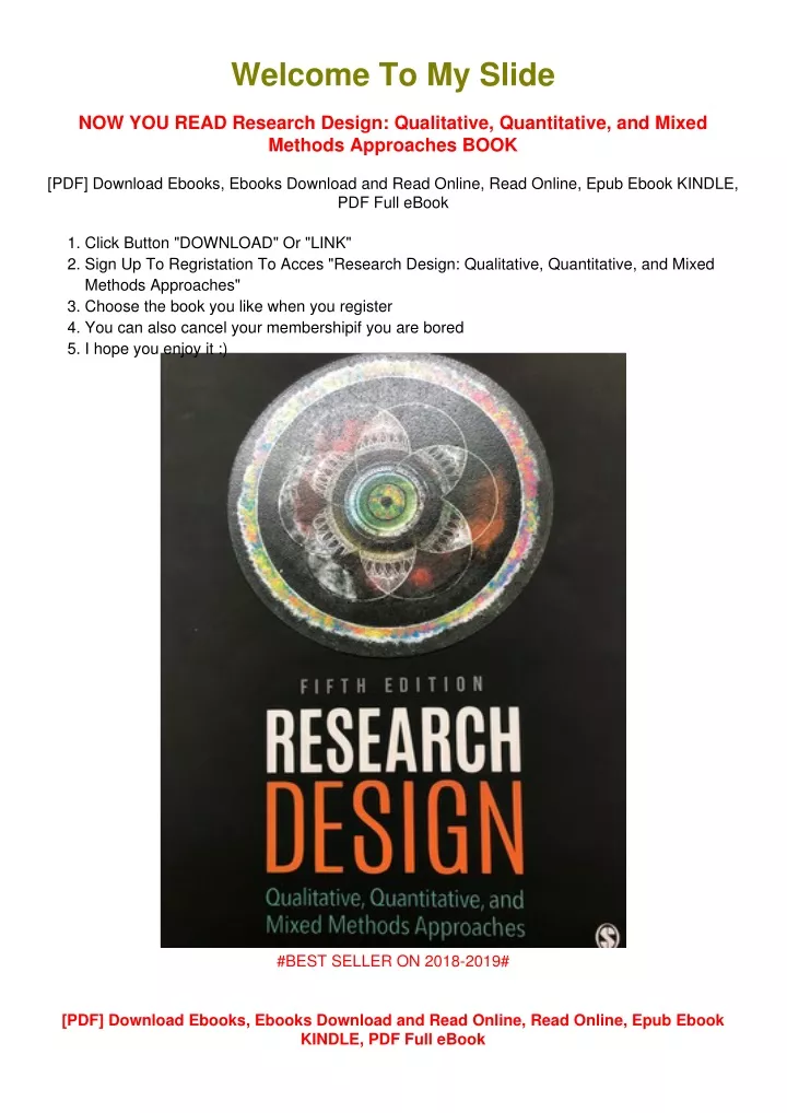 welcome to my slide now you read research design