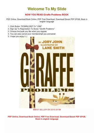 [PDF DOWNLOAD] Giraffe Problems Jory John