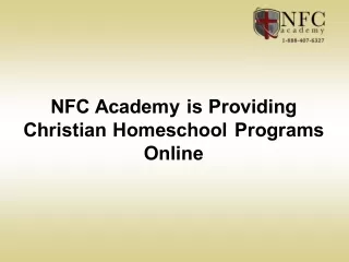 NFC Academy is Providing Christian Homeschool Programs Online