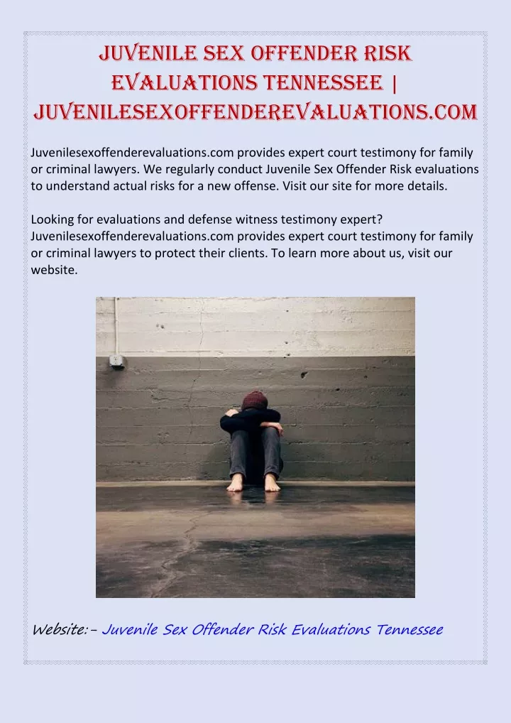 juvenile sex offender risk evaluations tennessee