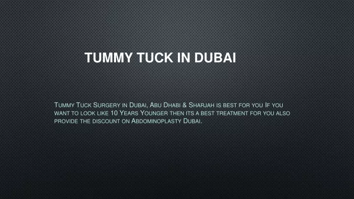 tummy tuck in dubai