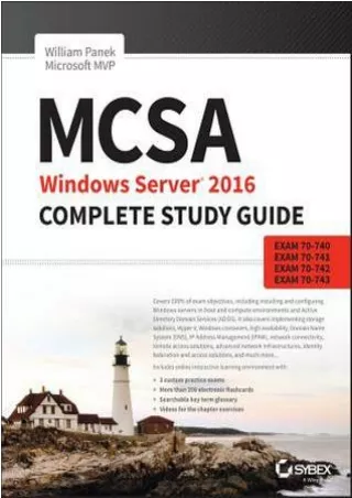 [PDF BOOK] McSa Windows Server 2016 Complete Study Guide: Exam 70-740, Exam 70-741, Exam 70-742, and Exam 70-743 BY-Will