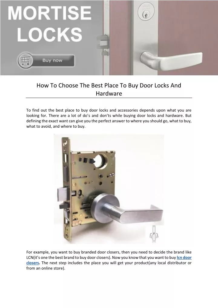 how to choose the best place to buy door locks