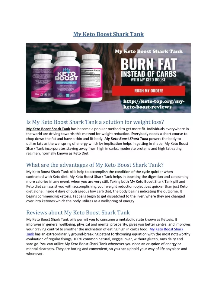 my keto boost shark tank