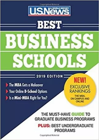PDF DOWNLOAD Best Business Schools 2019 BY-U.S. News and World Report