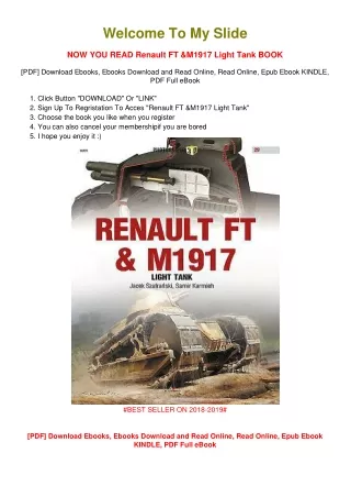 [PDF DOWNLOAD] Renault FT & M1917 Light Tank Jacek Szafranski
