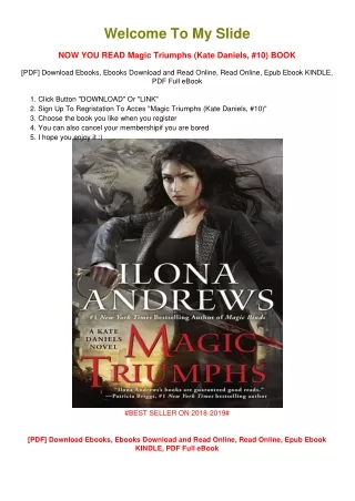 [PDF DOWNLOAD] Magic Triumphs (Kate Daniels, #10) Ilona Andrews