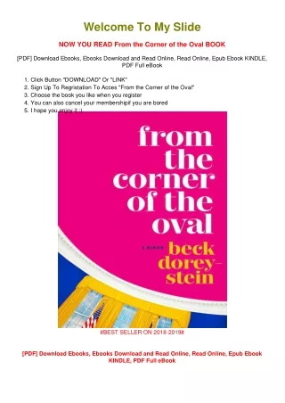 [PDF DOWNLOAD] From the Corner of the Oval Beck Dorey-Stein