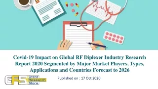 covid 19 impact on global rf diplexer industry