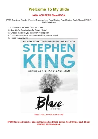 [PDF DOWNLOAD] Blaze Richard Bachman