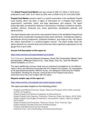 the global prepaid card market size was valued