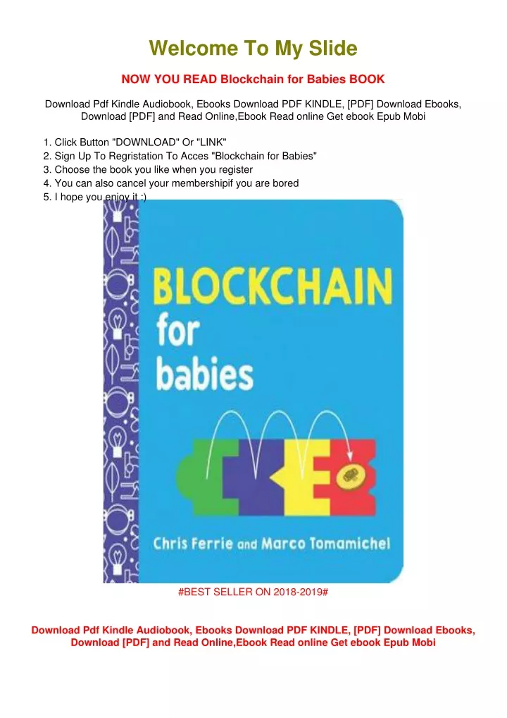welcome to my slide now you read blockchain