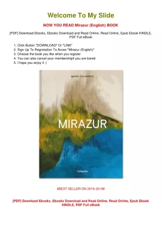 [PDF DOWNLOAD] Mirazur (English) Mauro Colagreco