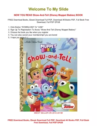 [PDF DOWNLOAD] Show-And-Tell (Disney Muppet Babies) Random House Disney