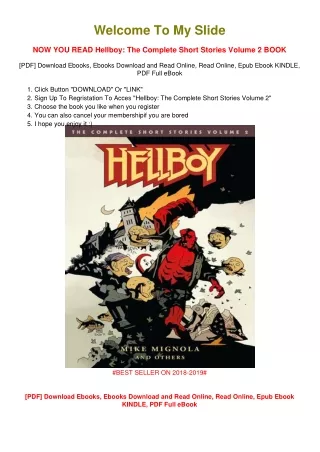 [PDF DOWNLOAD] Hellboy: The Complete Short Stories Volume 2 Mike Mignola