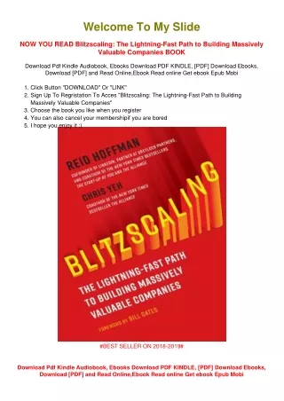 [PDF DOWNLOAD] Blitzscaling: The Lightning-Fast Path to Building Massively
