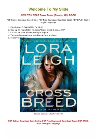 [PDF DOWNLOAD] Cross Breed (Breeds, #23) Lora Leigh