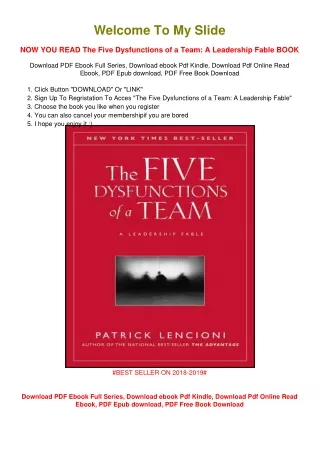 [PDF DOWNLOAD] The Five Dysfunctions of a Team: A Leadership Fable Patrick