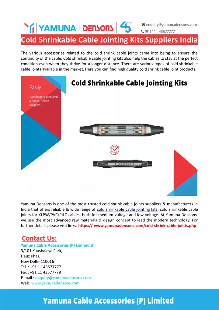 cold shrinkable cable jointing kits suppliers