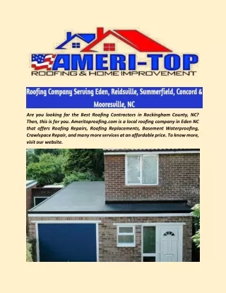 Best Roofing Repairing Services In Mayodan NC | AmeriTop Roofing Contractors