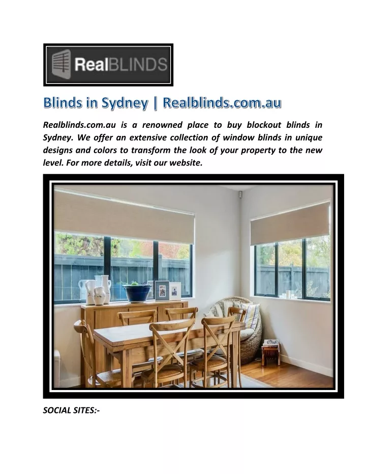 realblinds com au is a renowned place