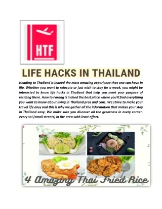 Life Hacks Thailand | Howtofarang.com