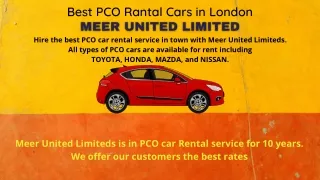 Best PCO Rental Cars in London