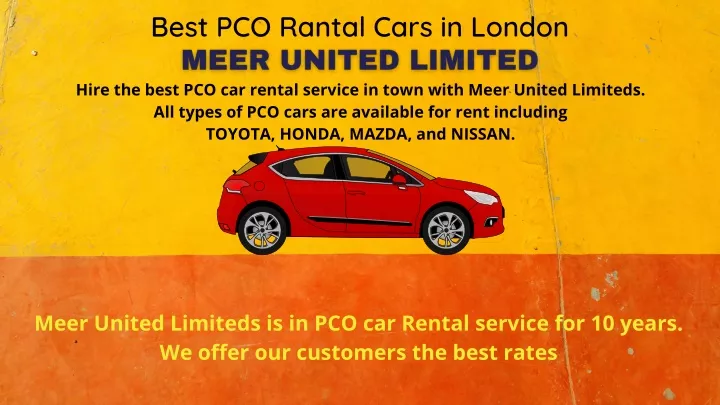 best pco rantal cars in london