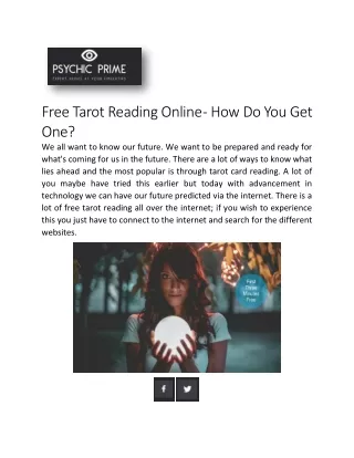 free tarot reading online