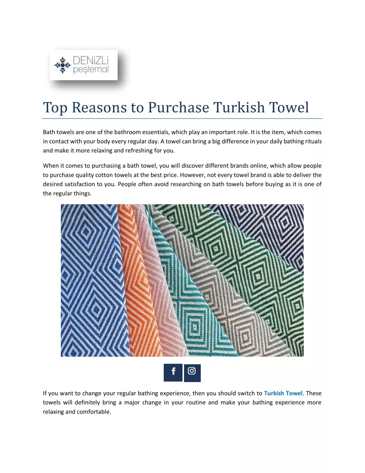 top reasons to purchase turkish towel