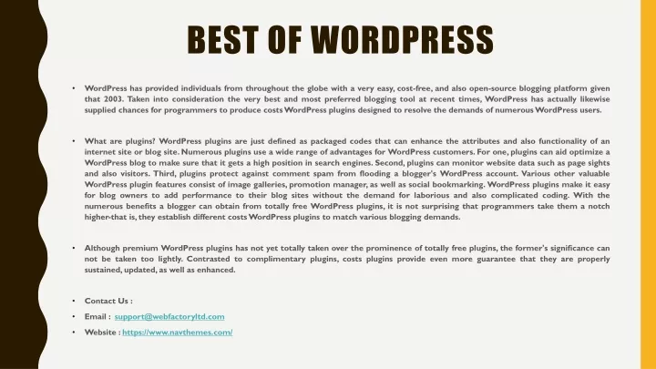 best of wordpress
