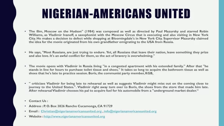 nigerian americans united