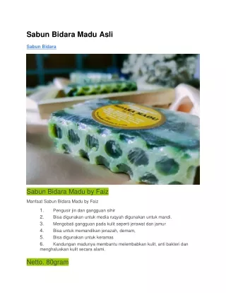 sabun bidara madu asli