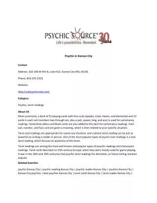 Psychic in Kansas City