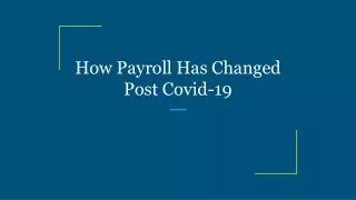 how payroll has changed post covid 19