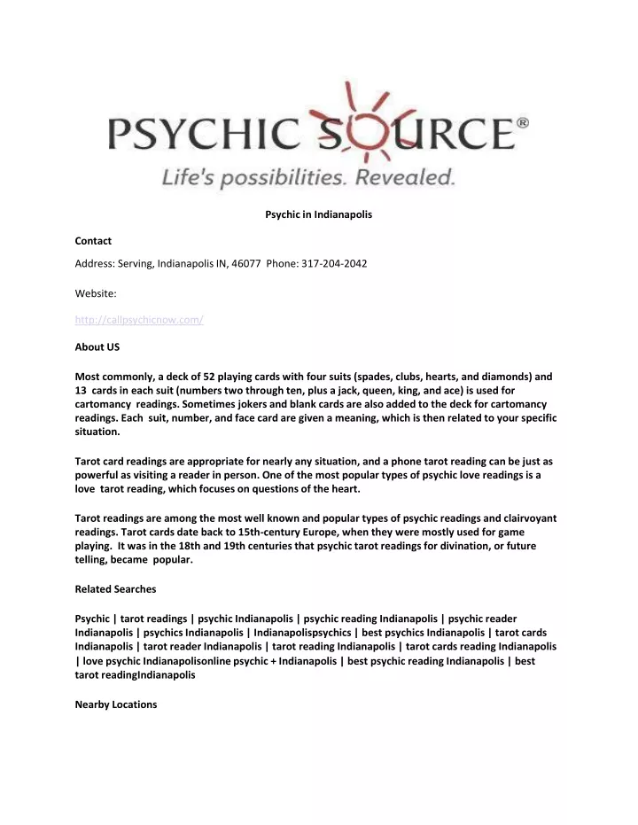 psychic in indianapolis