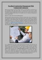 Excellent Construction Management With Commercial Contractor - slide 1