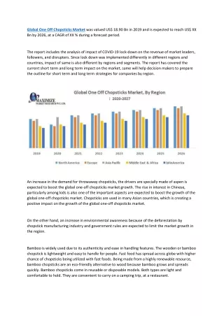 global one off chopsticks market was valued