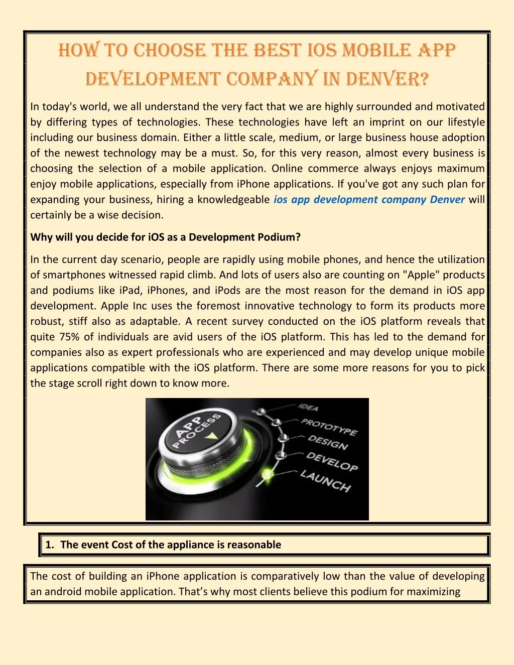PPT - How To Choose The Best Ios Mobile App Development Company In ...