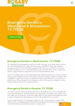 Rosary dental gives emergency dental services
