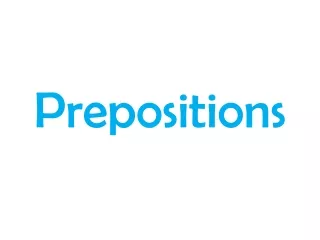 Prepositions (ESL Grade 2)