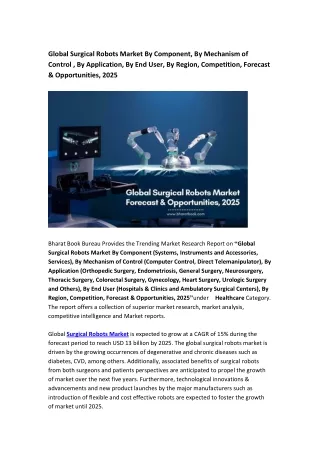 global surgical robots market by component