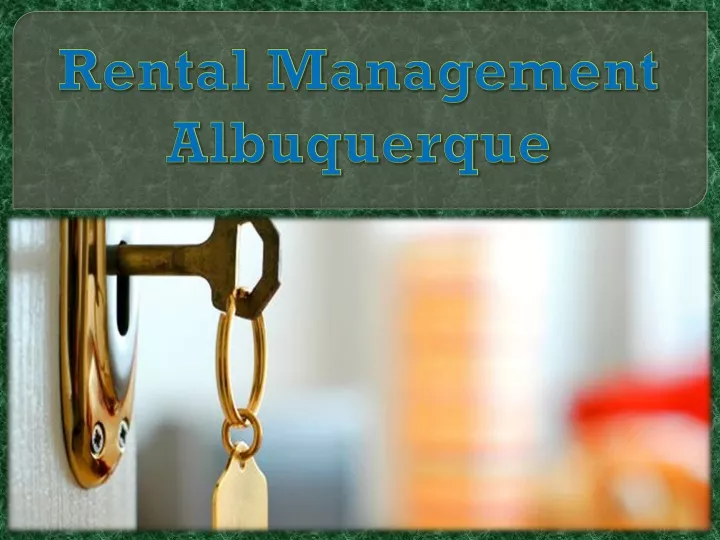 rental management albuquerque