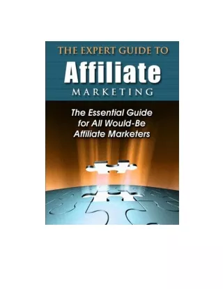 The Expert Guide To Affiliate Marketing
