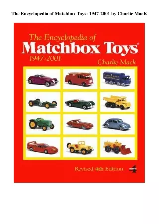 Read\Download The Encyclopedia of Matchbox Toys: 1947-2001 Books full online